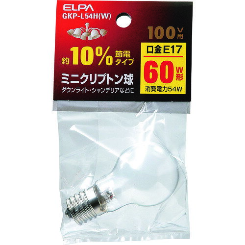 ELPA ミニクリプトン球 1個 (GKPL54HW)