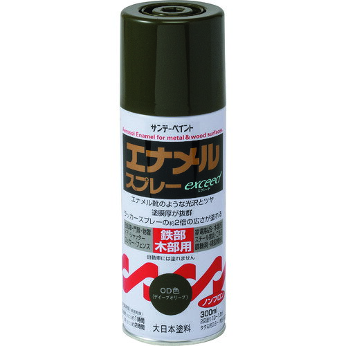 特長:●ラッカースプレーの約2倍の広さが塗れ、肉厚で高級感のあるつやに仕上がります。 用途:●屋内外の鉄、木、コンクリート。 仕様:●色：黄色●容量(L)：0.3 仕様2:●エナメルスプレーexceed　黄色　300M特長:●ラッカースプレーの約2倍の広さが塗れ、肉厚で高級感のあるつやに仕上がります。 用途:●屋内外の鉄、木、コンクリート。 仕様:●色：黄色●容量(L)：0.3 仕様2:●エナメルスプレーexceed　黄色　300M