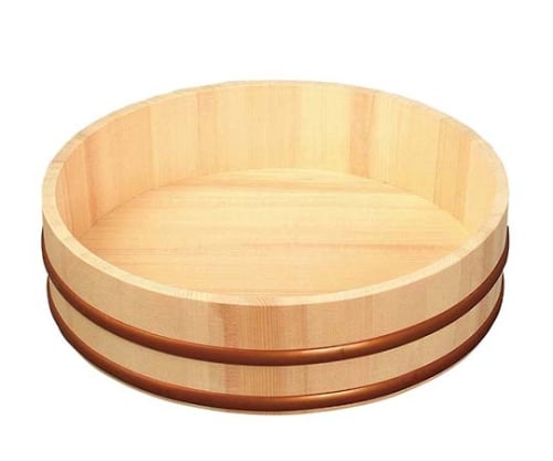 天然木 寿司飯台 30cm 3合(85287)PPタガ�