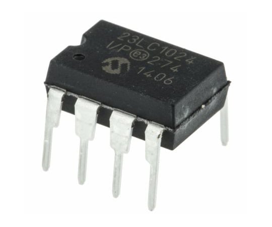 1Mbit SRAM  128 K[hx8rbg 2.5 to 5.5 V 8-Pin 5.5 V 1܁i2j@23LC1024-I/P 1(2)