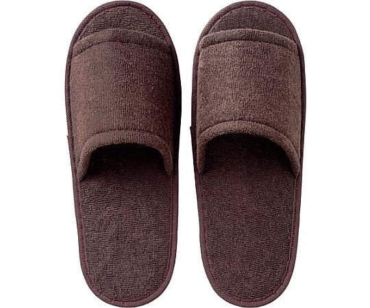 パイルスリッパ ブラウン 10足入り KAW-0008BR 1パック(10足入)