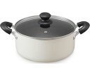 ダイヤモンドコート 両手なべ 24cm ホワイト DIS-P24 1個