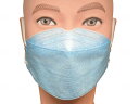 ファーストレイトコンフォート立体マスク「快」50枚入 ブルー 箱