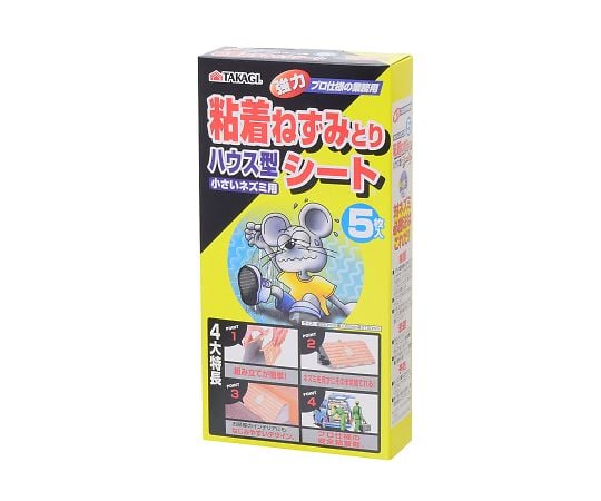 TAKAGI粘着ねずみとりシートハウス型5枚入　2073508 1個