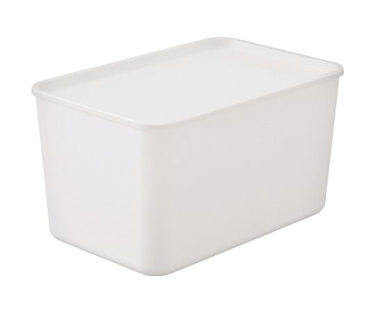 288074 フタ付き 積み重ねBOX ホワイト FTB-45D-W 1個