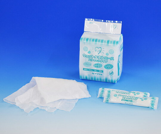 ウェットタオルエース スティックタイプ 600×300mm 30本 007-70213 1袋(30本入)