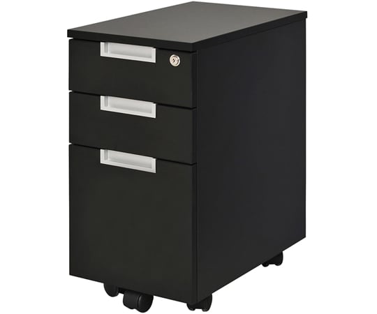 スチール脚デスク スリムワゴン ブラック　GZCA-SL315BK 1台