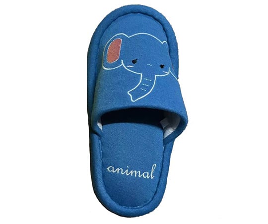 子供用スリッパ（アニマル）ブルー 1足