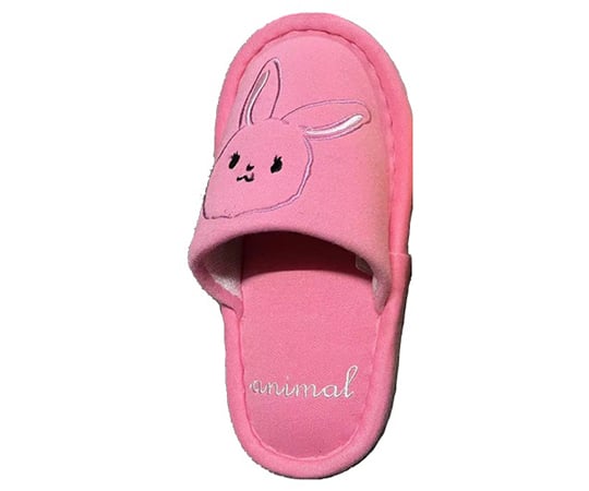 子供用スリッパ（アニマル）ピンク 1足