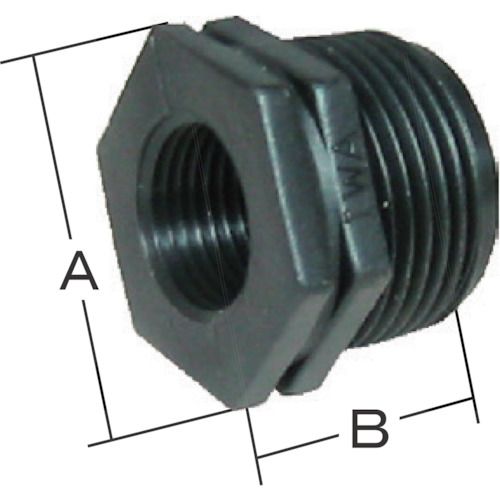 IWA　樹脂（PP）製　配管継手　ブッシング　1個 (49BUS2515P)