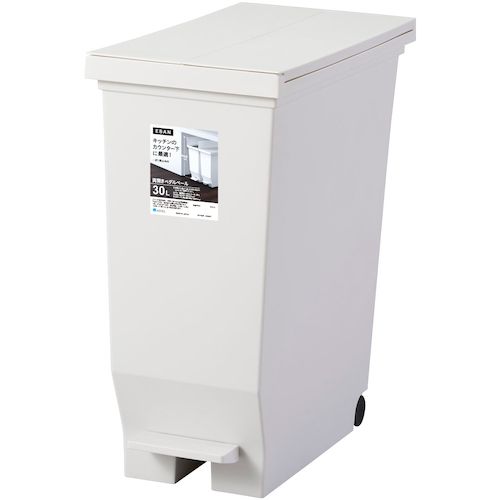 Dustbins - 【期間限定!対象商品P2〜20倍】 ASVEL　エバン　両開きペダルペール30L　ホワイト　1個 (630392)