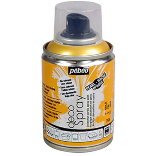 Pebeo デコスプレー 100ml マット色 パール色 ゴールド 1本 (093768)