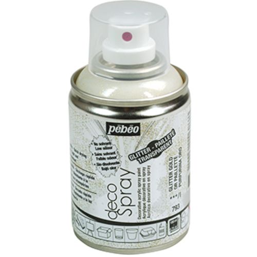 Pebeo デコスプレー 100ml グリッター色 ゴールドグリッター 1本 (093793)