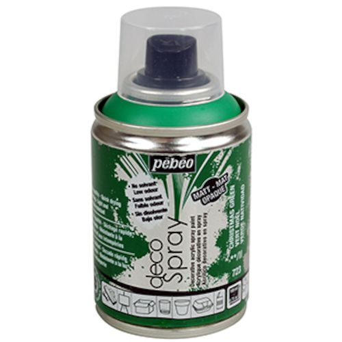 Pebeo デコスプレー 100ml マット色 クリスマスグリーン 1本 (093723)