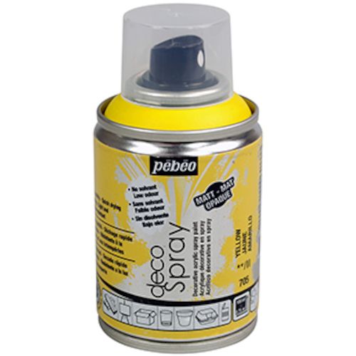 Pebeo デコスプレー 100ml マット色 イエロー 1本 (093705)