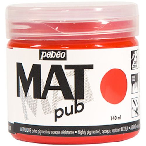 Pebeo　マットピュブ　140ml　NO．05　バーミリオンレッド　1本 (256005)