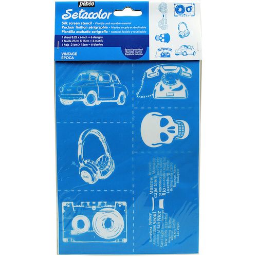 Pebeo　シルクスクリーンステンシル型　A5　ビンデージ　1本 (329608)