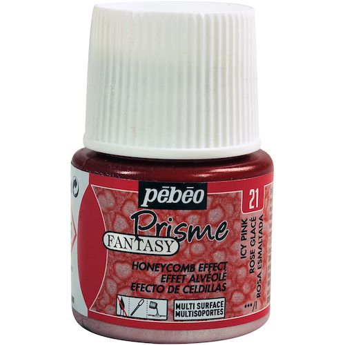 特長:●プリズムは絵具が乾燥するにつれて「ハチの巣」模様のような効果が現れる不思議な絵具です。●不透明で艶のある溶剤系絵具。●スポイトや筆を使って塗布することができます。●表面が平らで水平な素材（金属、木、陶磁器、キャンバス、ガラス、テラコッタ、鏡など）に適しています。 用途:●表面が平らで水平な素材（金属、木、陶磁器、キャンバス、ガラス、テラコッタ、鏡など）に適しています。 仕様:●色：アイシーンピンク 仕様2:●蜂の巣模様ができる油性絵の具です。 材質／仕上:●アルキド樹脂、顔料、ミネラルスピリッツ特長:●プリズムは絵具が乾燥するにつれて「ハチの巣」模様のような効果が現れる不思議な絵具です。●不透明で艶のある溶剤系絵具。●スポイトや筆を使って塗布することができます。●表面が平らで水平な素材（金属、木、陶磁器、キャンバス、ガラス、テラコッタ、鏡など）に適しています。 用途:●表面が平らで水平な素材（金属、木、陶磁器、キャンバス、ガラス、テラコッタ、鏡など）に適しています。 仕様:●色：アイシーンピンク 仕様2:●蜂の巣模様ができる油性絵の具です。 材質／仕上:●アルキド樹脂、顔料、ミネラルスピリッツ