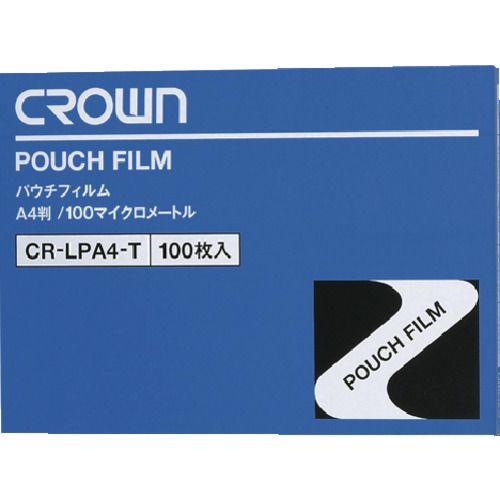 CROWN　パウチフィルム　A4　（100枚入）【21041】　1箱 (CRLPA4T)