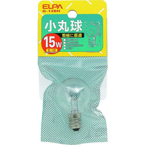 ELPA 小丸球 E12 15W クリア 1個 (G126H)