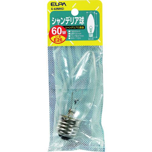 ELPA シャンデリア E26 60W 1個 (G62NHC)