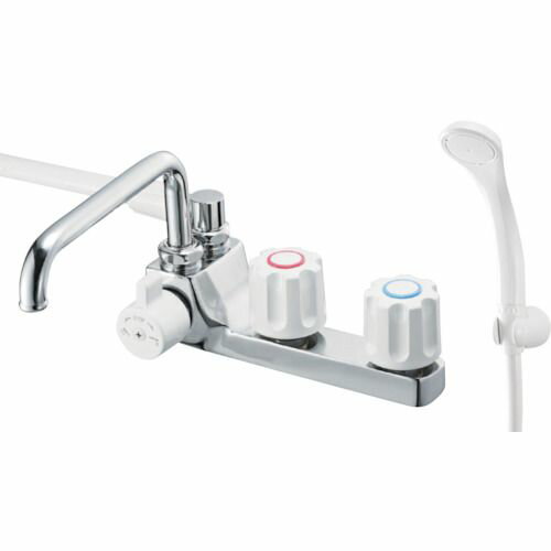 SANEI　ツーバルブデッキシャワー混合栓　1個 (SK71041LW13)