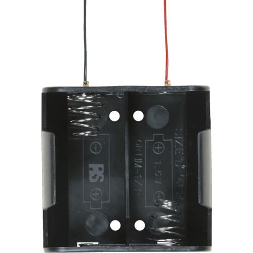 タカチ　リード線付電池ホルダー　単1×2　1個 (SN12)