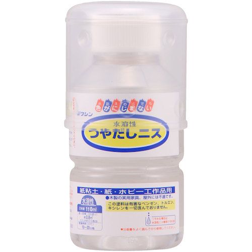 【期間限定!対象商品P2〜20倍】 和信ペイント　水溶性つやだしニス　　110ml　1本 (941607)