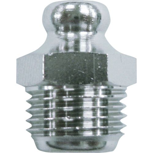 特長:●黄銅製のグリースニップルです。 用途:●グリースの注油口に。 仕様:●接続口径：G1/8 A型●ねじ長さ(mm)：6●六角二面幅(mm)：10●全長(mm)：14 仕様2:●A型ストレート　グリースニップル●10個入 材質／仕上:●...