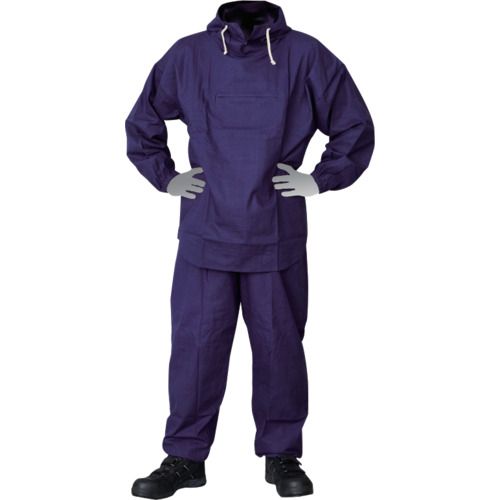 特長:●通気性・着心地がよく、吸汗性に優れています。●洗濯して繰り返しご使用いただけます。 用途:●塗装作業●汚れやすい作業 仕様:●色：ネイビー●サイズ：F●着丈(cm)：76●胸囲(cm)：120 仕様2:●フード締め紐付き●袖口、裾部分ゴム入り●胸中央ファスナー、右腰後ポケット付き 材質／仕上:●綿 注意:●使用後は各地方自治体の規則に従い処分して下さい。特長:●通気性・着心地がよく、吸汗性に優れています。●洗濯して繰り返しご使用いただけます。 用途:●塗装作業●汚れやすい作業 仕様:●色：ネイビー●サイズ：F●着丈(cm)：76●胸囲(cm)：120 仕様2:●フード締め紐付き●袖口、裾部分ゴム入り●胸中央ファスナー、右腰後ポケット付き 材質／仕上:●綿 注意:●使用後は各地方自治体の規則に従い処分して下さい。