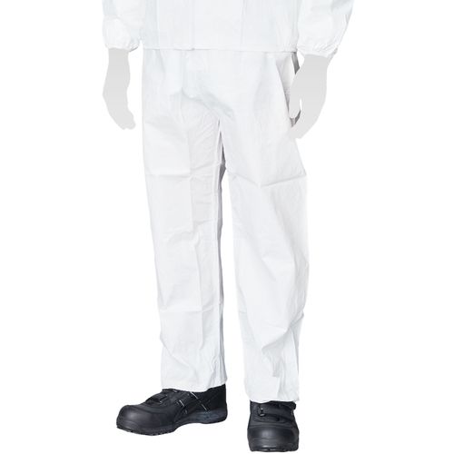 特長:●水や油に強い防水透湿フィルムが液体や微粒子の侵入を防ぎ、優れた透湿性でムレを軽減します。●動きやすいセパレートタイプです。●便利なポケット付きです。 用途:●ペイントスプレーや機械メンテナンスなどの油汚れ・液体汚れが発生する作業●粉じんを伴う作業。 仕様:●色：ホワイト●サイズ：LL●適合身長(cm)：176〜182●適合胸囲(cm)：100〜108 仕様2:●使い捨てタイプ●静電気帯電防止加工●耐水性能2000mm以上●ポケット付き●ウエストゴム入り 材質／仕上:●ポリエチレン●ポリプロピレン 注意:●使用後は各地方自治体の規則に従い処分して下さい。特長:●水や油に強い防水透湿フィルムが液体や微粒子の侵入を防ぎ、優れた透湿性でムレを軽減します。●動きやすいセパレートタイプです。●便利なポケット付きです。 用途:●ペイントスプレーや機械メンテナンスなどの油汚れ・液体汚れが発生する作業●粉じんを伴う作業。 仕様:●色：ホワイト●サイズ：LL●適合身長(cm)：176〜182●適合胸囲(cm)：100〜108 仕様2:●使い捨てタイプ●静電気帯電防止加工●耐水性能2000mm以上●ポケット付き●ウエストゴム入り 材質／仕上:●ポリエチレン●ポリプロピレン 注意:●使用後は各地方自治体の規則に従い処分して下さい。