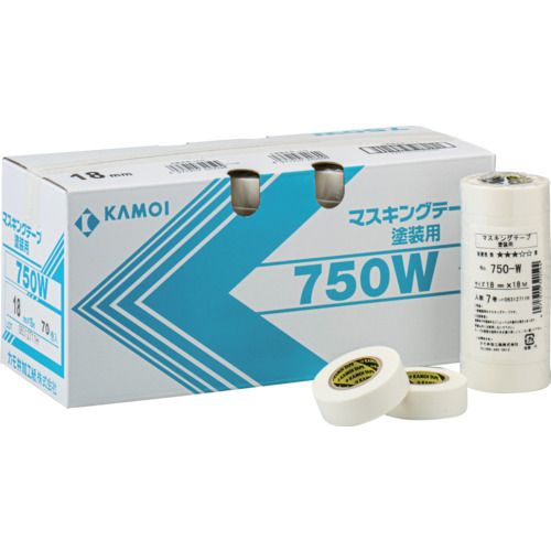 Coating, Repair, Various Materials - 【期間限定!対象商品P2〜20倍】 カモ井　マスキングテープ塗装用　NO．750W　24mm（5巻入り）　1Pk (NO.750W24)