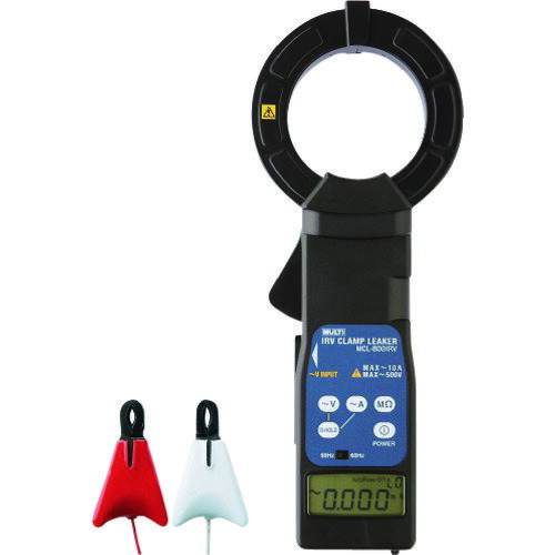 特長:●被覆の上から電圧位相を取れるので安全です。●今まで通り充電部での測定も可能です。●三相4線スター結線の測定が可能です。 仕様:●電源(V)：単4アルカリ電池×3●幅(mm)：71●奥行(mm)：37●高さ(mm)：315.3●電源：単4アルカリ電池×3●最大表示(カウント)：9999●クランプ径(mm)：φ80 仕様2:●線電流・漏れ電流：10mA・100mA・1000mA・10A●抵抗分漏れ電流：10mA・100mA・1000mA・10A●電圧(V)：500V●絶縁抵抗値：電圧と電流から算出●入力周波数：50Hz / 60Hz（手動切替）●オートパワーオフ機能：電源ON後、約10分で自動的に電源OFF●使用回路電圧：AC500V以下(絶縁電線)●最小分解能：0.001mA特長:●被覆の上から電圧位相を取れるので安全です。●今まで通り充電部での測定も可能です。●三相4線スター結線の測定が可能です。 仕様:●電源(V)：単4アルカリ電池×3●幅(mm)：71●奥行(mm)：37●高さ(mm)：315.3●電源：単4アルカリ電池×3●最大表示(カウント)：9999●クランプ径(mm)：φ80 仕様2:●線電流・漏れ電流：10mA・100mA・1000mA・10A●抵抗分漏れ電流：10mA・100mA・1000mA・10A●電圧(V)：500V●絶縁抵抗値：電圧と電流から算出●入力周波数：50Hz / 60Hz（手動切替）●オートパワーオフ機能：電源ON後、約10分で自動的に電源OFF●使用回路電圧：AC500V以下(絶縁電線)●最小分解能：0.001mA