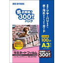 IRIS 299000 帯電防止ラミネートフィルム A3サイズ 100ミクロン 300枚入 1箱