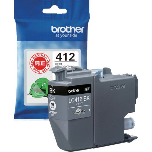 【SS限定 38万商品以上10%OFF】 brother　LC412BK　インクカートリッジ　ブラック 1個