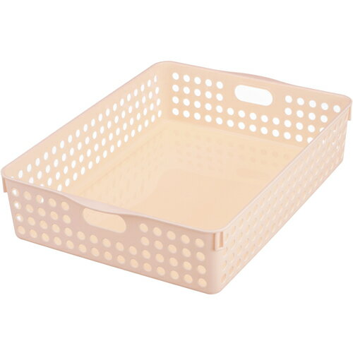 inomata　ストックバスケット　A4　ライトピンク 1個