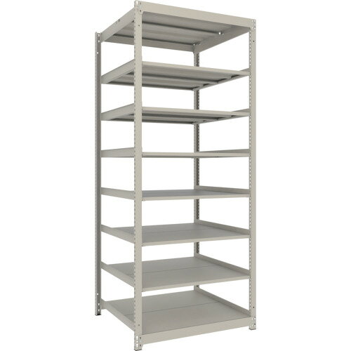  TRUSCO　スチールラック　薄型ラック（耐荷重100Kg）900×875×H2100　8段単体　ネオグレー　ネオグレー 1台