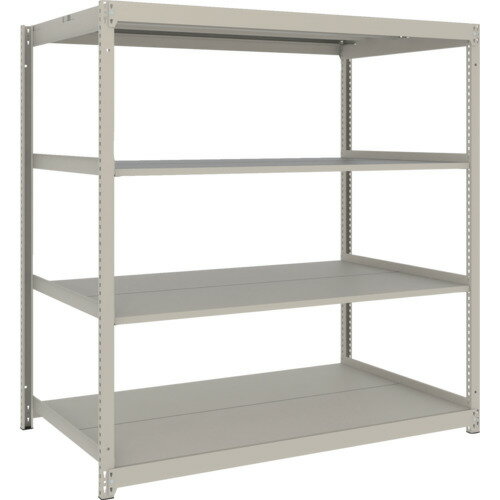 【期間限定!対象商品P2〜20倍】 TRUSCO　スチールラック　薄型ラック（耐荷重100Kg）1800×875×H1500　4段単体　ネオグレー　ネオグレー 1台