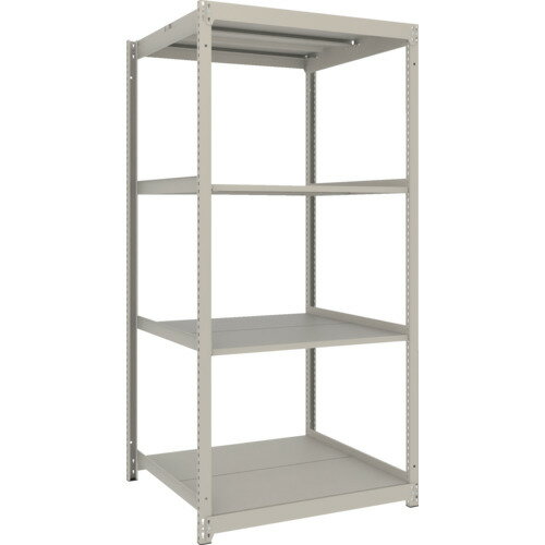 Rakuten - 【期間限定!対象商品P2〜20倍】 TRUSCO　スチールラック　薄型ラック（耐荷重100Kg）900×595×H1800　4段単体　ネオグレー　ネオグレー 1台