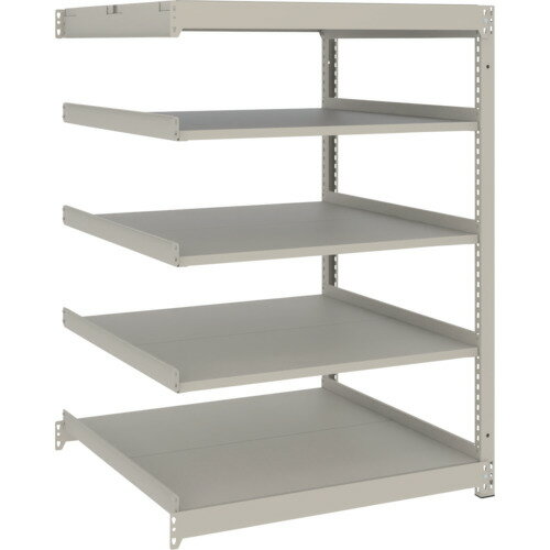 TRUSCO　スチールラック　薄型ラック（耐荷重100Kg）1200×875×H1200　5段連結　ネオグレー　ネオグレー..