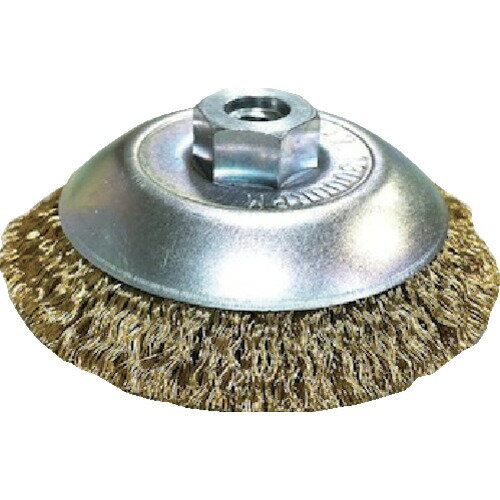 高島産業 ベベルブラシ 電気工具用 ベベル型 100xM10x67 真鍮メッキ鋼線0.25 1個