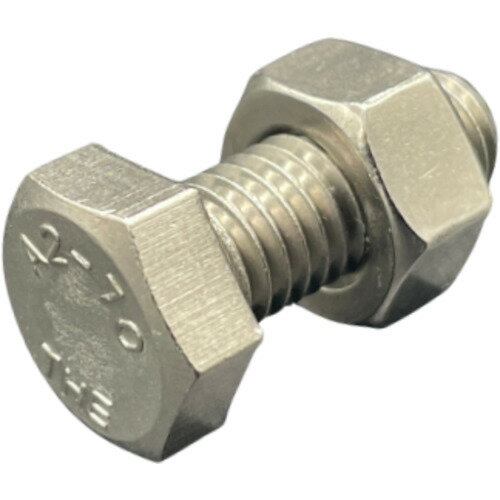 HIーLEAD 六角ボルト・ナット(本体規格/新JIS) A2−70 SUS304/ステンレス M8X15L ピッチ1.25 全ねじ スタイル1ナッ...