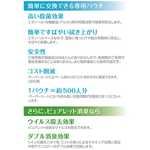 CXS　便座除菌クリーナー　ピュアレット消臭　共通パウチ 1個