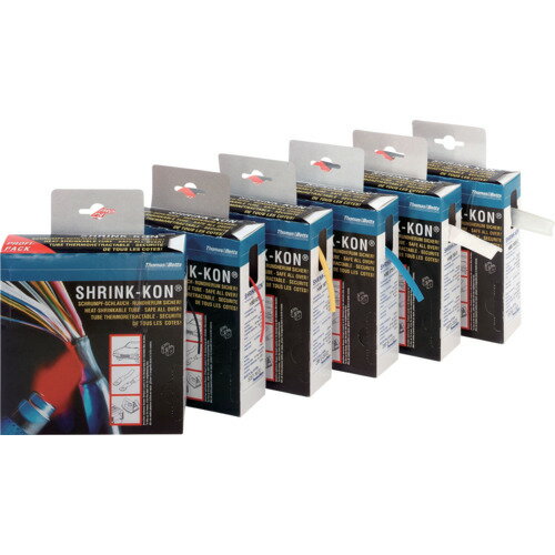 Rakuten - 【期間限定!対象商品P2〜20倍】 シュリンクコン　熱収縮チューブ　Shrink−kon（シュリンクコン）一般用カラーボックスタイプ　白 1巻