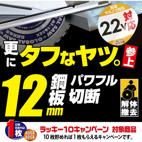 【期間限定!対象商品P2〜20倍】 モトユキ　グローバルソー鉄鋼解体用チップソー　1...