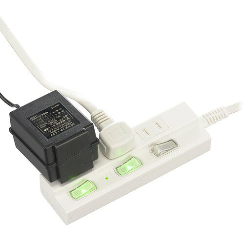 OHM　3口1m節電タップ雷ガード付22　　　　 1個