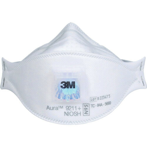 3M　Aura　折りたたみ式防護マスク　9211＋　N95　10枚／1箱 1箱