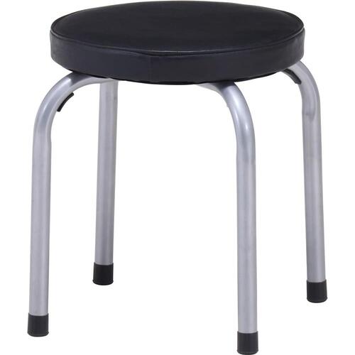 不二貿易 パイプ丸イス ロータイプ FB-011BK 1脚 1脚