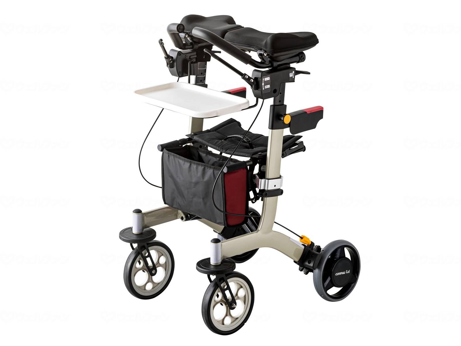 アロン化成　歩行車リトルターンZT抑速プラス／ワインレッド