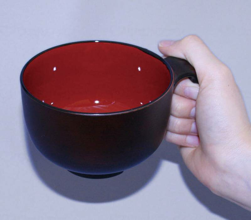 【全商品 ポイント10倍中】 台和取っ手付き汁椀ミニ ブラウン